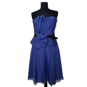 NEW PAULE KA women's ruched pleated dress in blue
